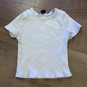 Children’s White/Off White Short Sleeve Shirt